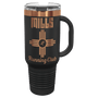 40 oz Travel Mug Black with Rose-Gold ION Plated - Laser Engraved Drinkware