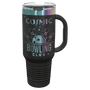 40 oz Travel Mug Black with Prism ION Plated - Laser Engraved Drinkware