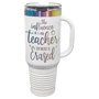 40oz Travel Mug White with Prism ION Plated - Laser Engraved Drinkware
