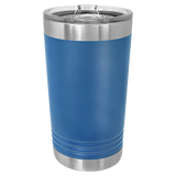 Royal Blue with Silver Engraving 16 Oz Pint Tumbler - Laser Engraved Drinkware