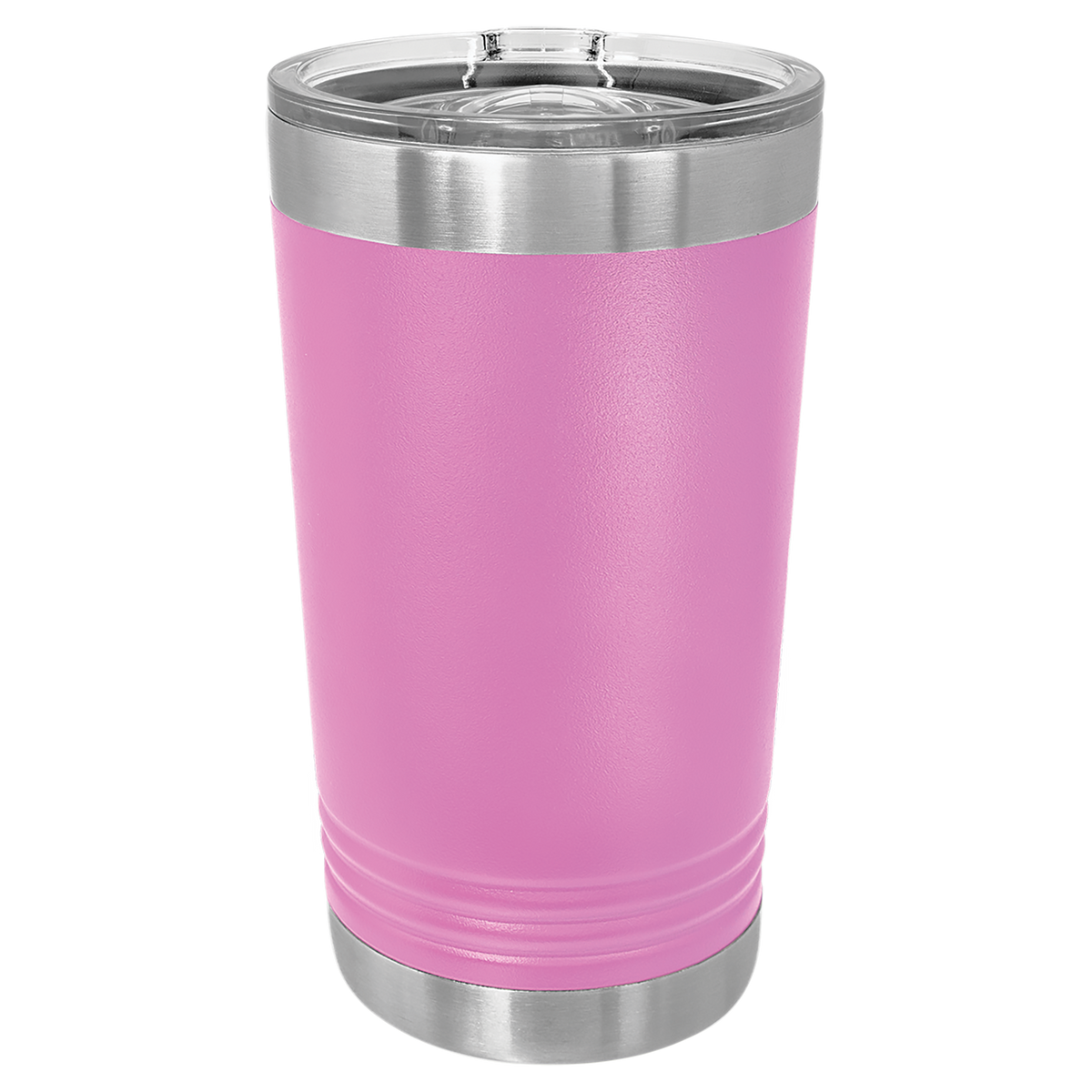 Light Purple with Silver Engraving 16 Oz Pint Tumbler - Laser Engraved Drinkware