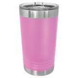 Light Purple with Silver Engraving 16 Oz Pint Tumbler - Laser Engraved Drinkware