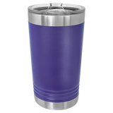 Purple with Silver Engraving 16 Oz Pint Tumbler - Laser Engraved Drinkware