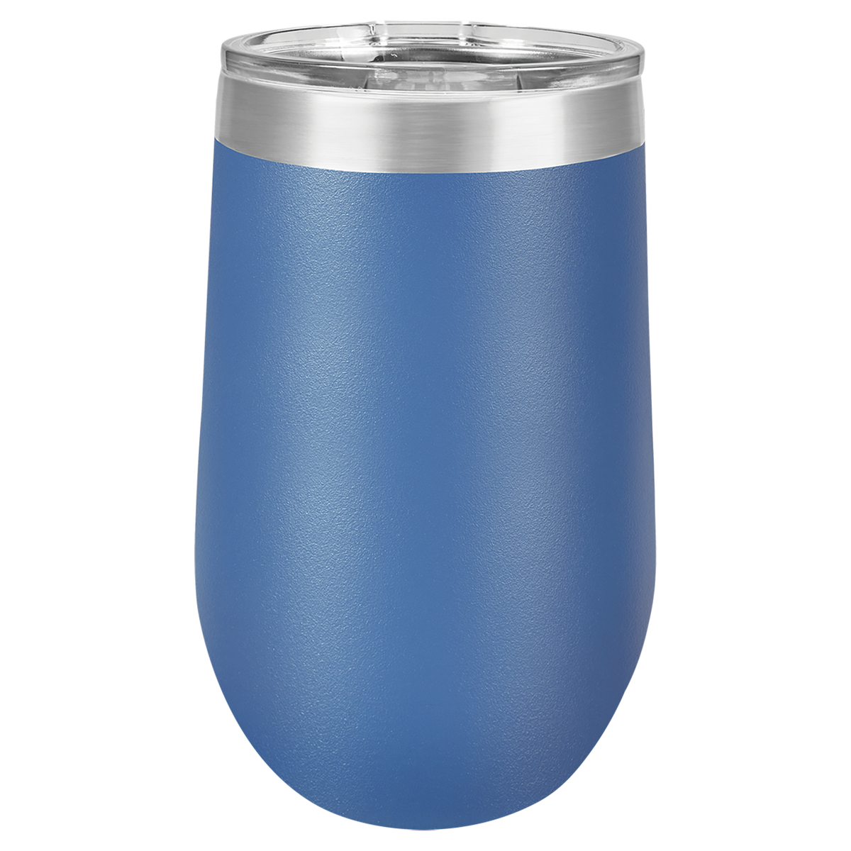 Blue with Silver Engraving 16 Oz Stemless Tumbler - Laser Engraved Drinkware