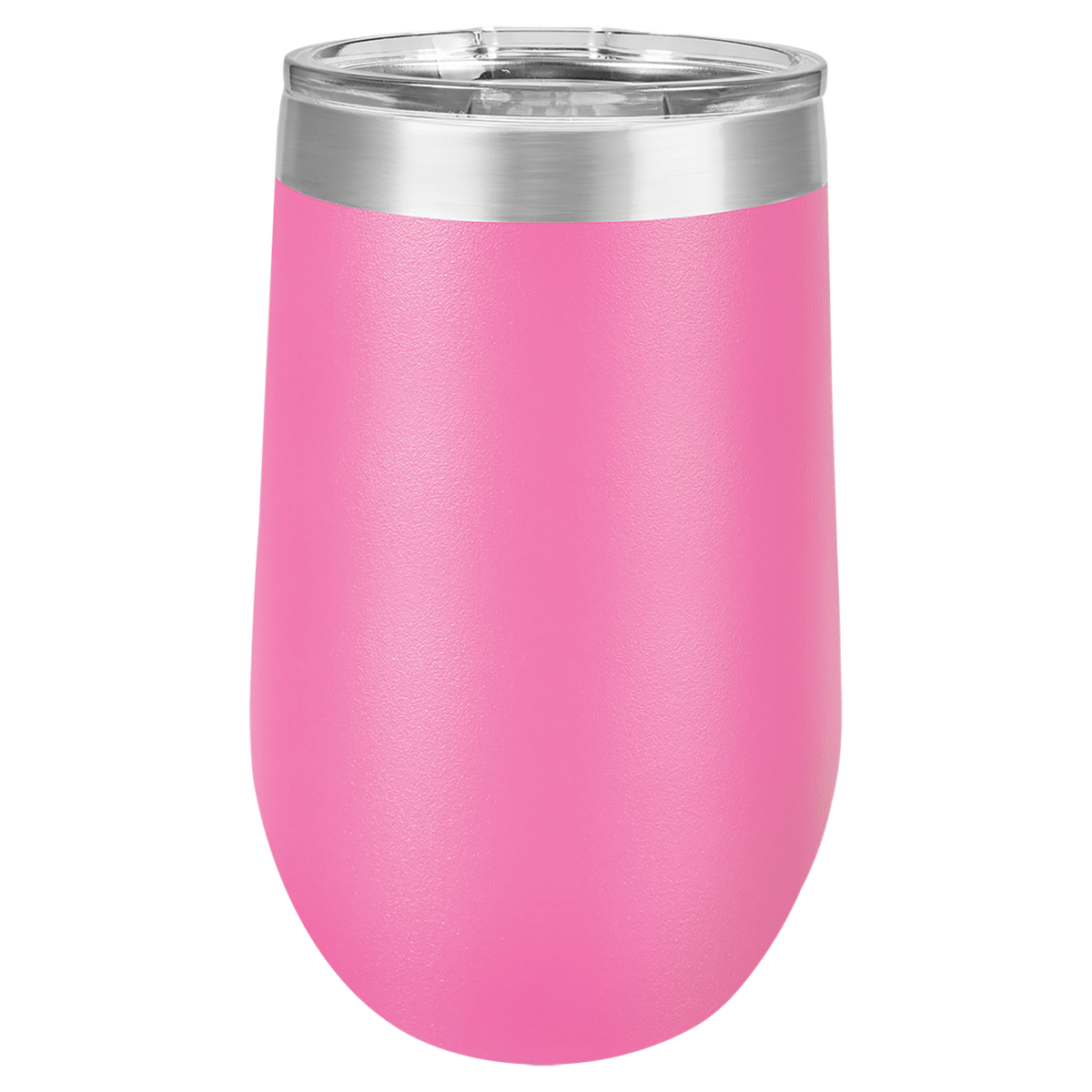 Pink with Silver Engraving 16 Oz Stemless Tumbler - Laser Engraved Drinkware