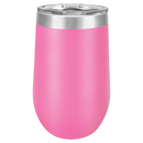 Pink with Silver Engraving 16 Oz Stemless Tumbler - Laser Engraved Drinkware