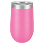 Pink with Silver Engraving 16 Oz Stemless Tumbler - Laser Engraved Drinkware