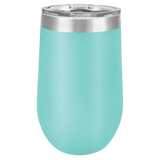 Teal with Silver Engraving 16 Oz Stemless Tumbler - Laser Engraved Drinkware
