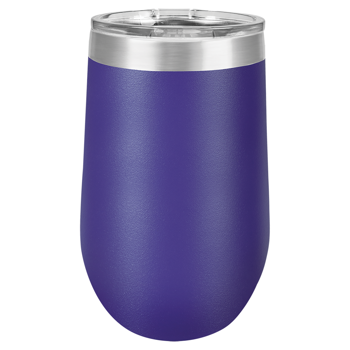 Purple with Silver Engraving 16 Oz Stemless Tumbler - Laser Engraved Drinkware
