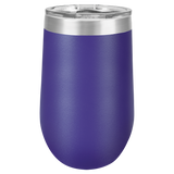 Purple with Silver Engraving 16 Oz Stemless Tumbler - Laser Engraved Drinkware