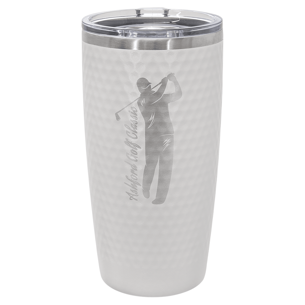 Polar Camel 20 oz. White Golf Tumbler with full dimples