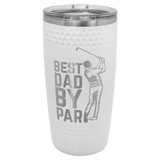 Polar Camel 20 oz. White Golf Tumbler with smooth center and dimples