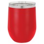 Red with Silver Engraving 12 oz. Stemless Wine Tumbler - Laser Engraved Drinkware