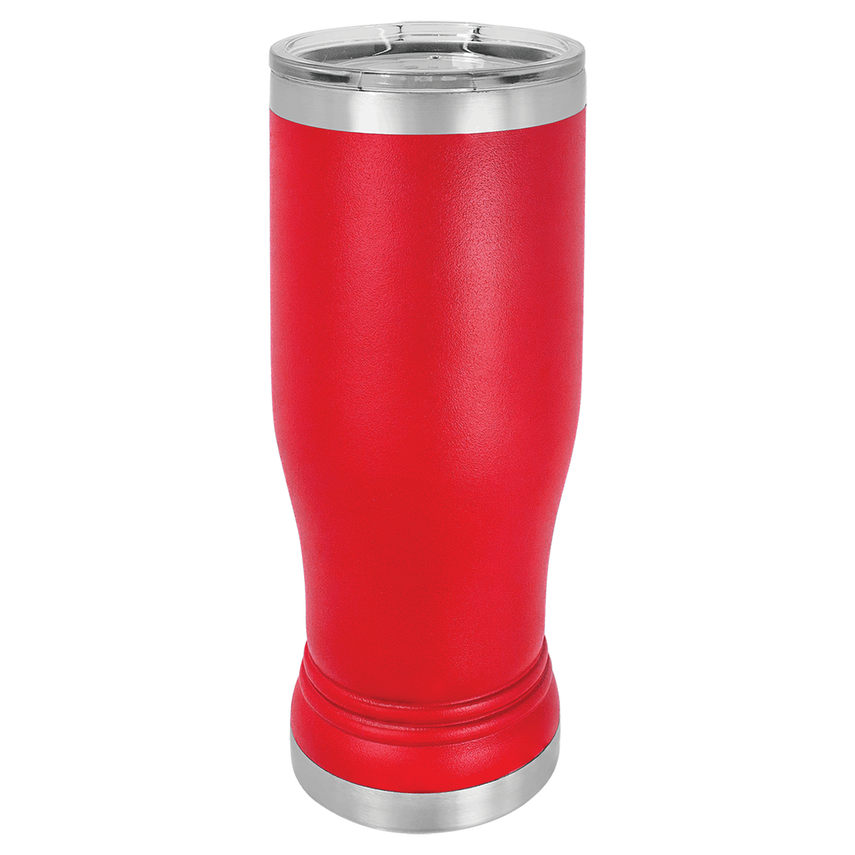 Red with Silver Engraving 14 Oz Pilsner Tumbler - Laser Engraved Drinkware
