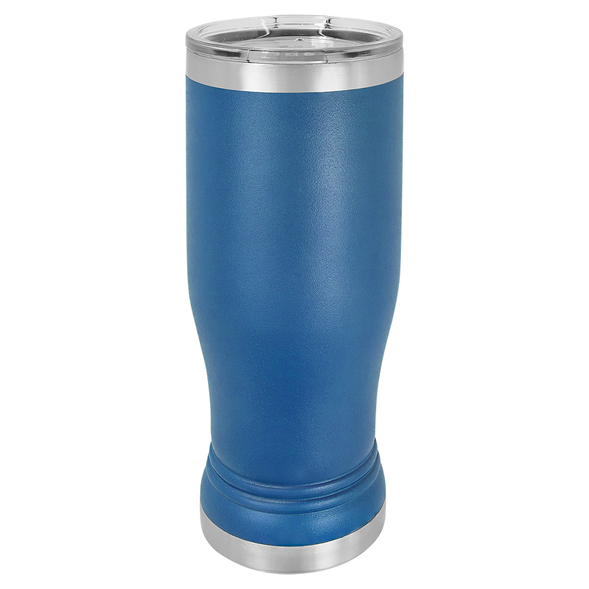 Royal Blue with Silver Engraving 14 Oz Pilsner Tumbler - Laser Engraved Drinkware