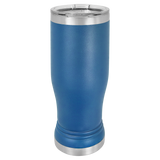 Royal Blue with Silver Engraving 14 Oz Pilsner Tumbler - Laser Engraved Drinkware