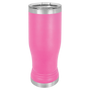 Pink with Silver Engraving 14 Oz Pilsner Tumbler - Laser Engraved Drinkware