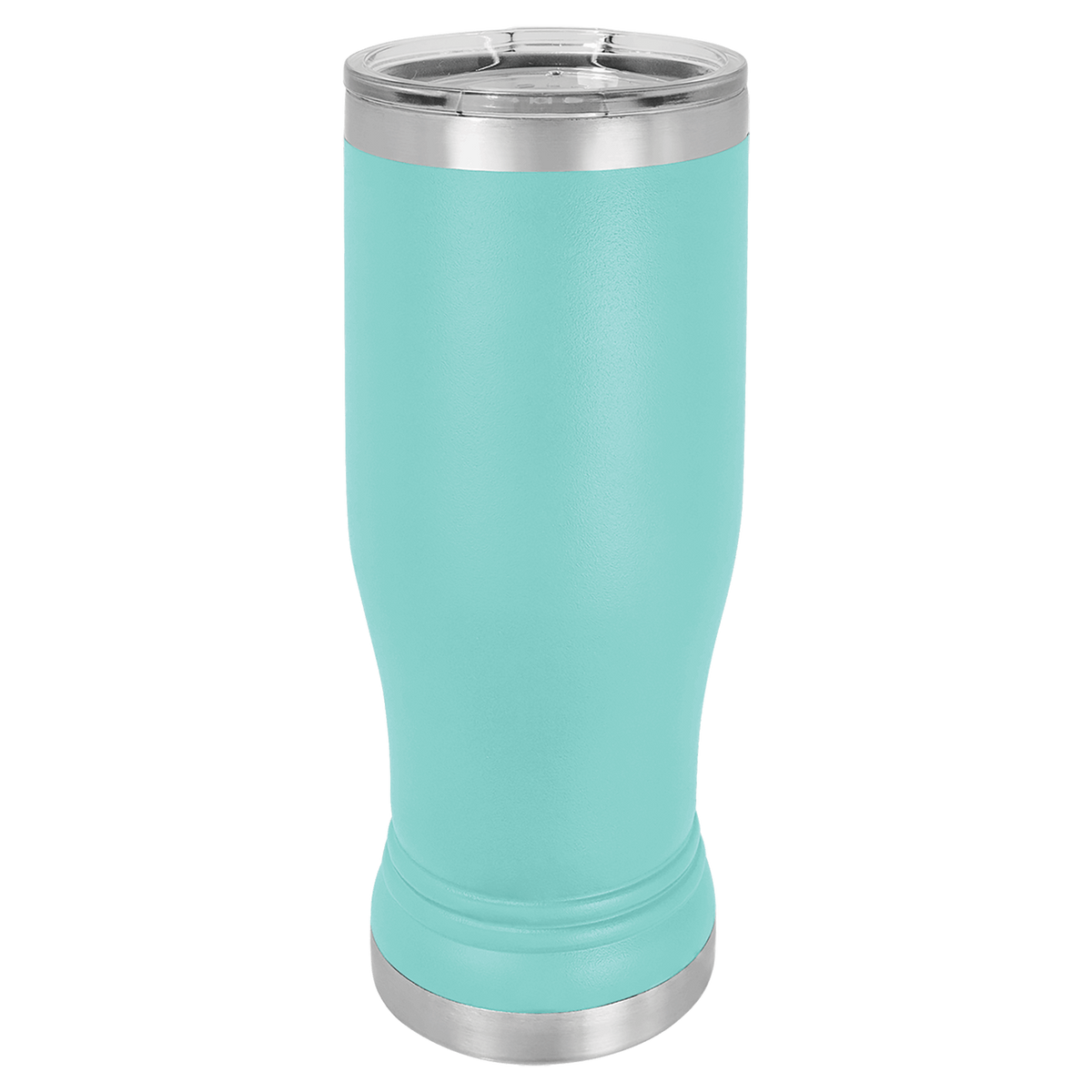 Teal with Silver Engraving 14 Oz Pilsner Tumbler - Laser Engraved Drinkware