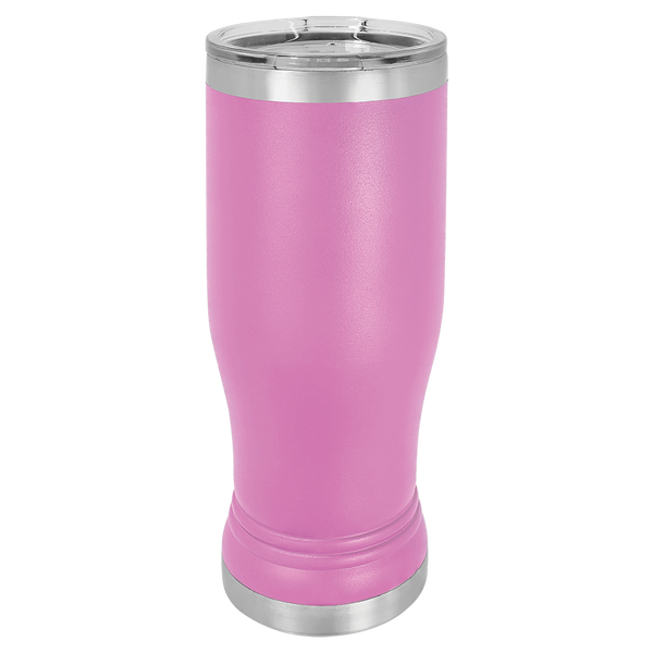 Light Purple with Silver Engraving 14 Oz Pilsner Tumbler - Laser Engraved Drinkware
