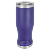 Purple with Silver Engraving 14 Oz Pilsner Tumbler - Laser Engraved Drinkware