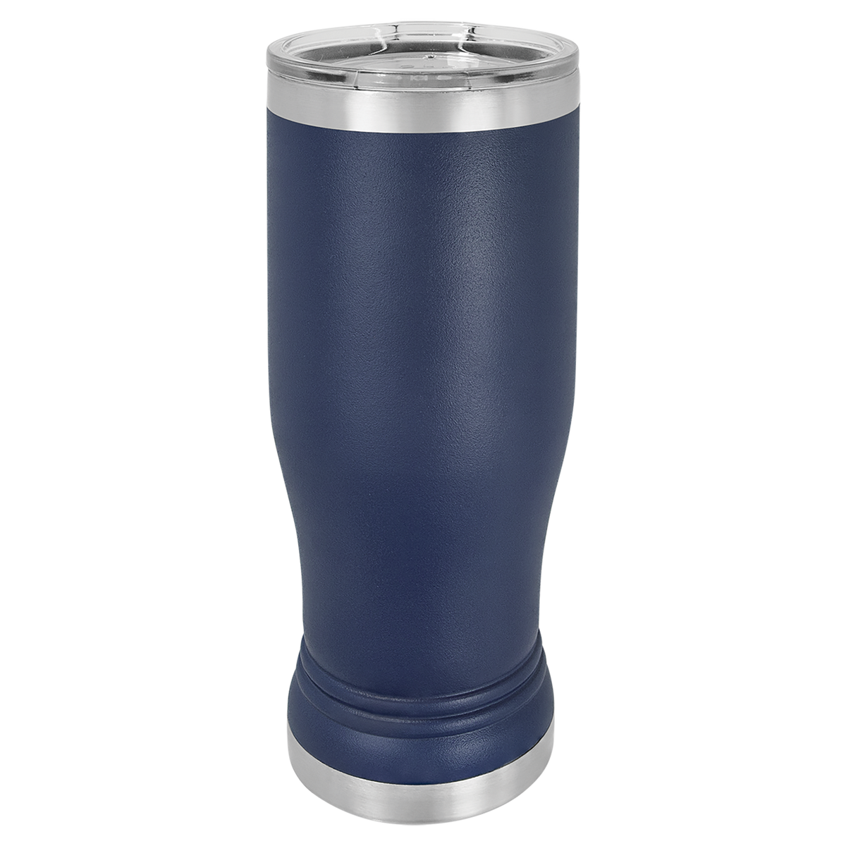 Navy Blue with Silver Engraving 14 Oz Pilsner Tumbler - Laser Engraved Drinkware