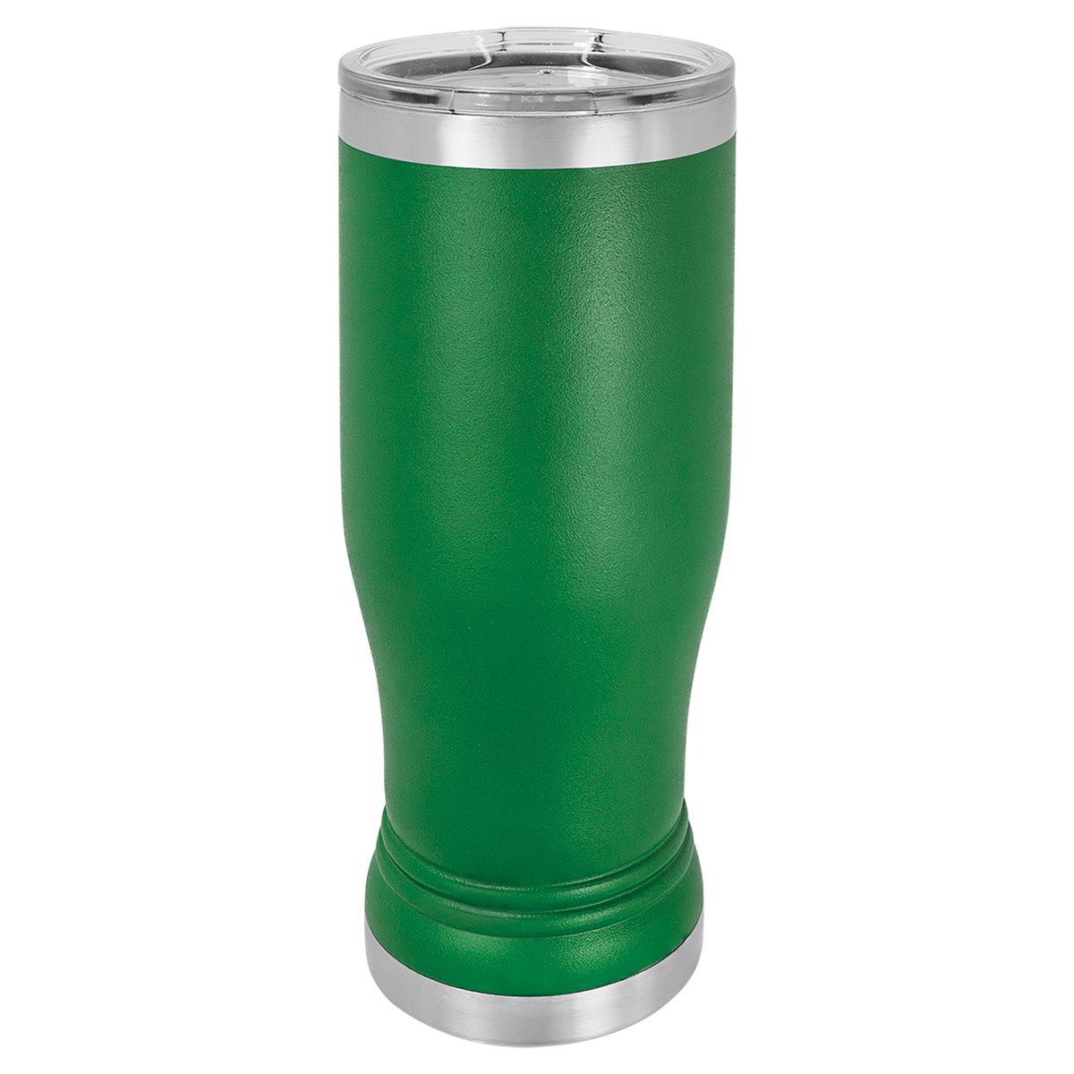 Green with Silver Engraving 14 Oz Pilsner Tumbler - Laser Engraved Drinkware