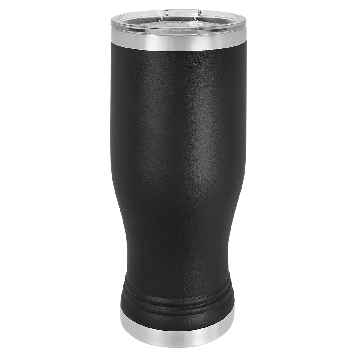 Black with Silver Engraving 20 Oz Pilsner Tumbler - Laser Engraved Drinkware