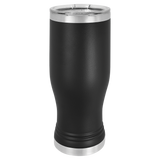 Black with Silver Engraving 20 Oz Pilsner Tumbler - Laser Engraved Drinkware