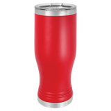 Red with Silver Engraving 20 Oz Pilsner Tumbler - Laser Engraved Drinkware