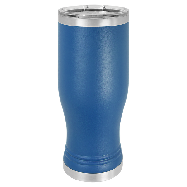 Royal Blue with Silver Engraving 20 Oz Pilsner Tumbler - Laser Engraved Drinkware