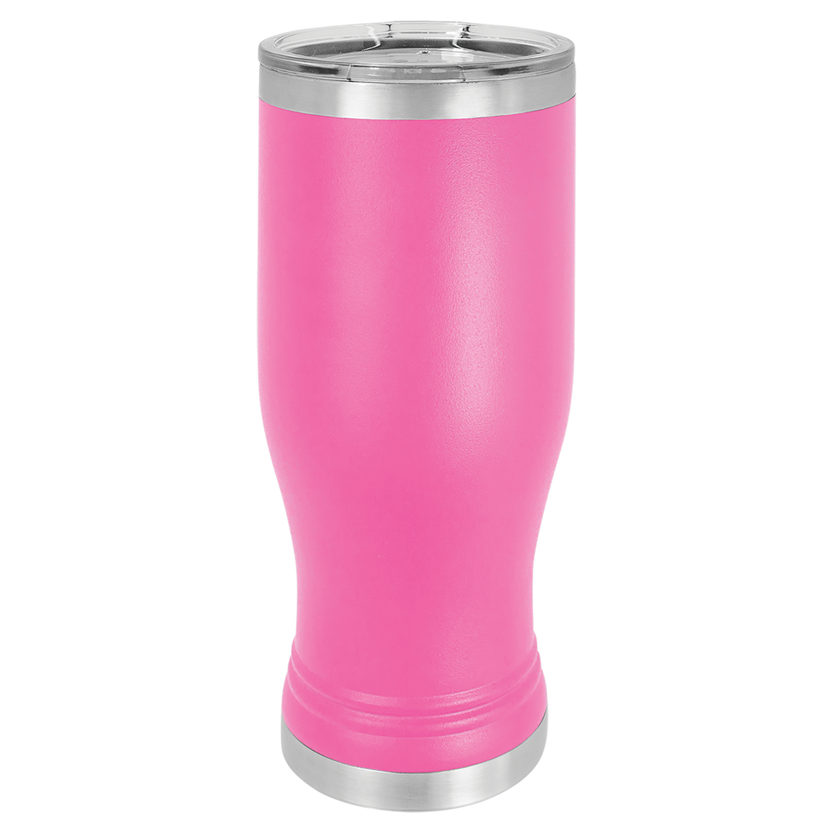 Pink with Silver Engraving 20 Oz Pilsner Tumbler - Laser Engraved Drinkware
