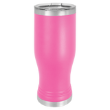 Pink with Silver Engraving 20 Oz Pilsner Tumbler - Laser Engraved Drinkware