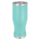Teal with Silver Engraving 20 Oz Pilsner Tumbler - Laser Engraved Drinkware
