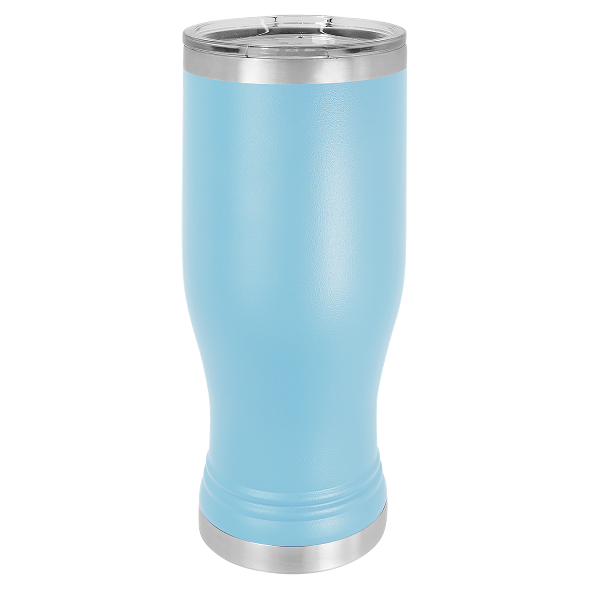 Light Blue with Silver Engraving 20 Oz Pilsner Tumbler - Laser Engraved Drinkware