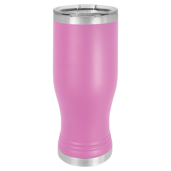 Light Purple with Silver Engraving 20 Oz Pilsner Tumbler - Laser Engraved Drinkware
