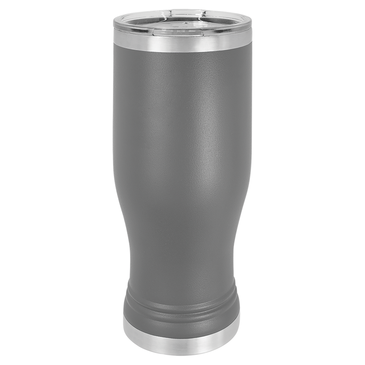 Dark Gray with Silver Engraving 20 Oz Pilsner Tumbler - Laser Engraved Drinkware