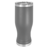Dark Gray with Silver Engraving 20 Oz Pilsner Tumbler - Laser Engraved Drinkware