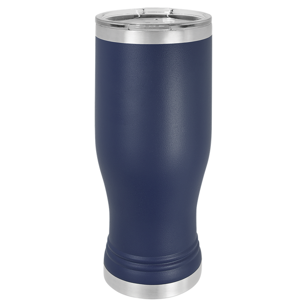 Navy Blue with Silver Engraving 20 Oz Pilsner Tumbler - Laser Engraved Drinkware