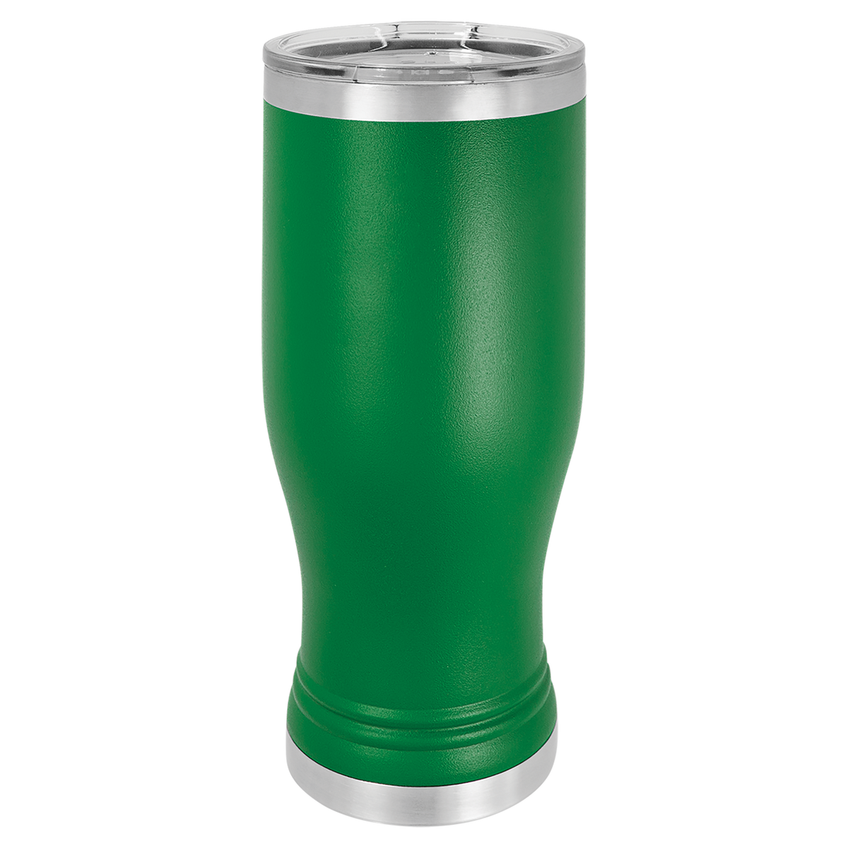 Green with Silver Engraving 20 Oz Pilsner Tumbler - Laser Engraved Drinkware
