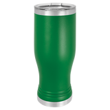 Green with Silver Engraving 20 Oz Pilsner Tumbler - Laser Engraved Drinkware
