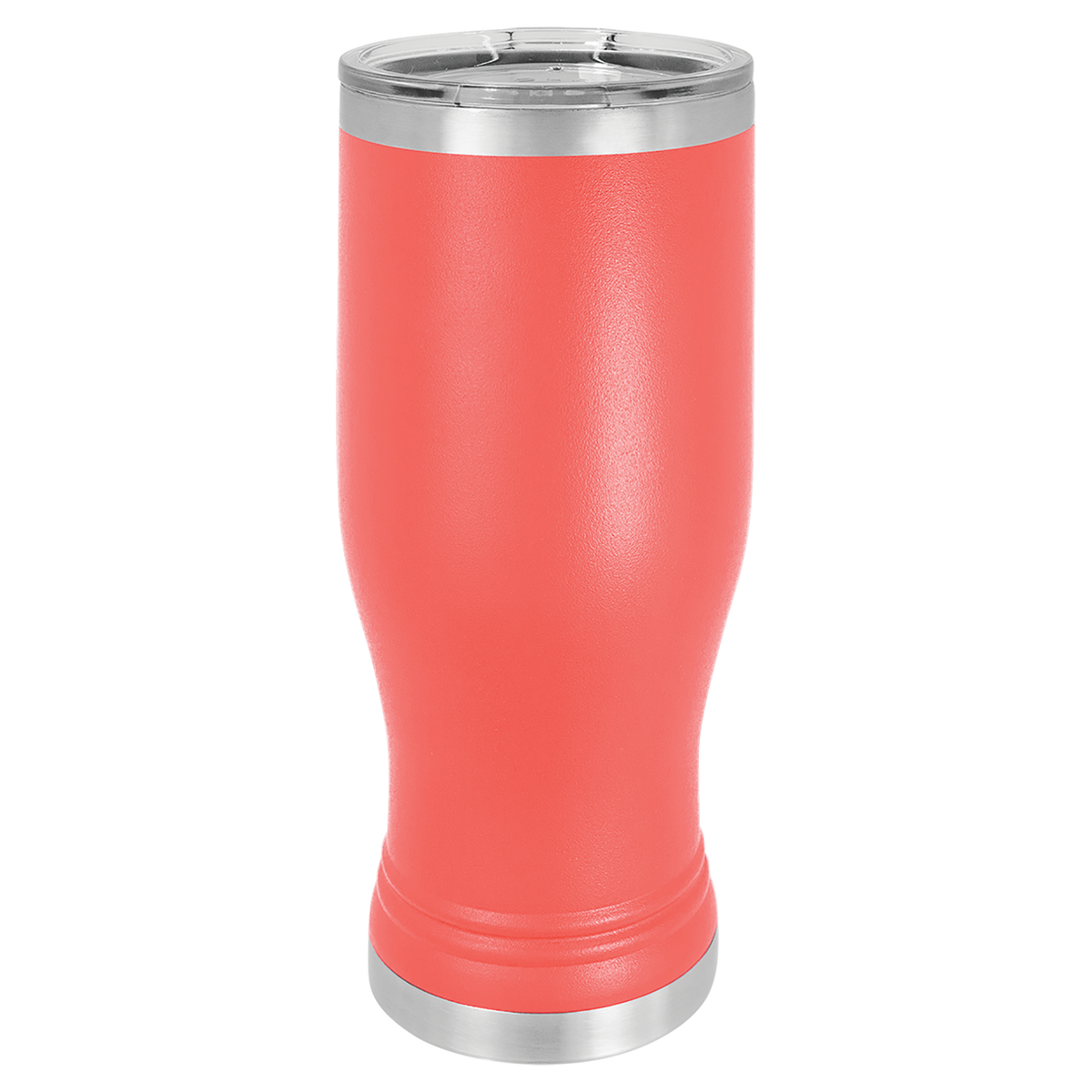 Coral with Silver Engraving 20 Oz Pilsner Tumbler - Laser Engraved Drinkware
