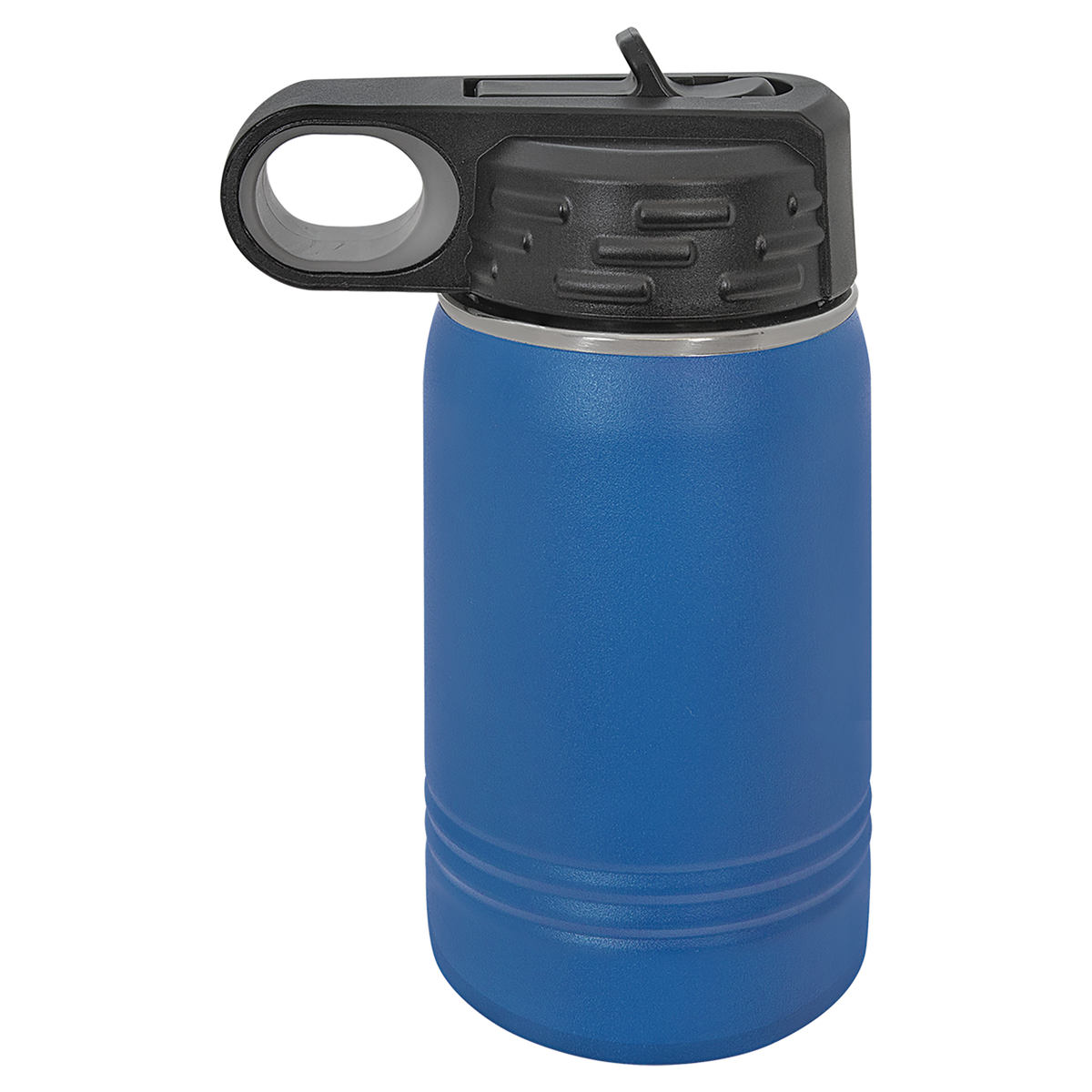 Royal Blue with Silver Engraving 12 Oz Water Bottle Tumbler - Laser Engraved Drinkware
