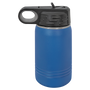Royal Blue with Silver Engraving 12 Oz Water Bottle Tumbler - Laser Engraved Drinkware