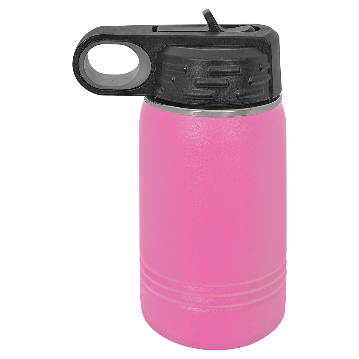 Pink with Silver Engraving 12 Oz Water Bottle Tumbler - Laser Engraved Drinkware