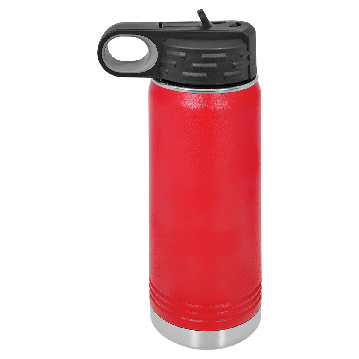 Red with Silver Engraving 20oz Water Bottle - Laser Engraved Drinkware