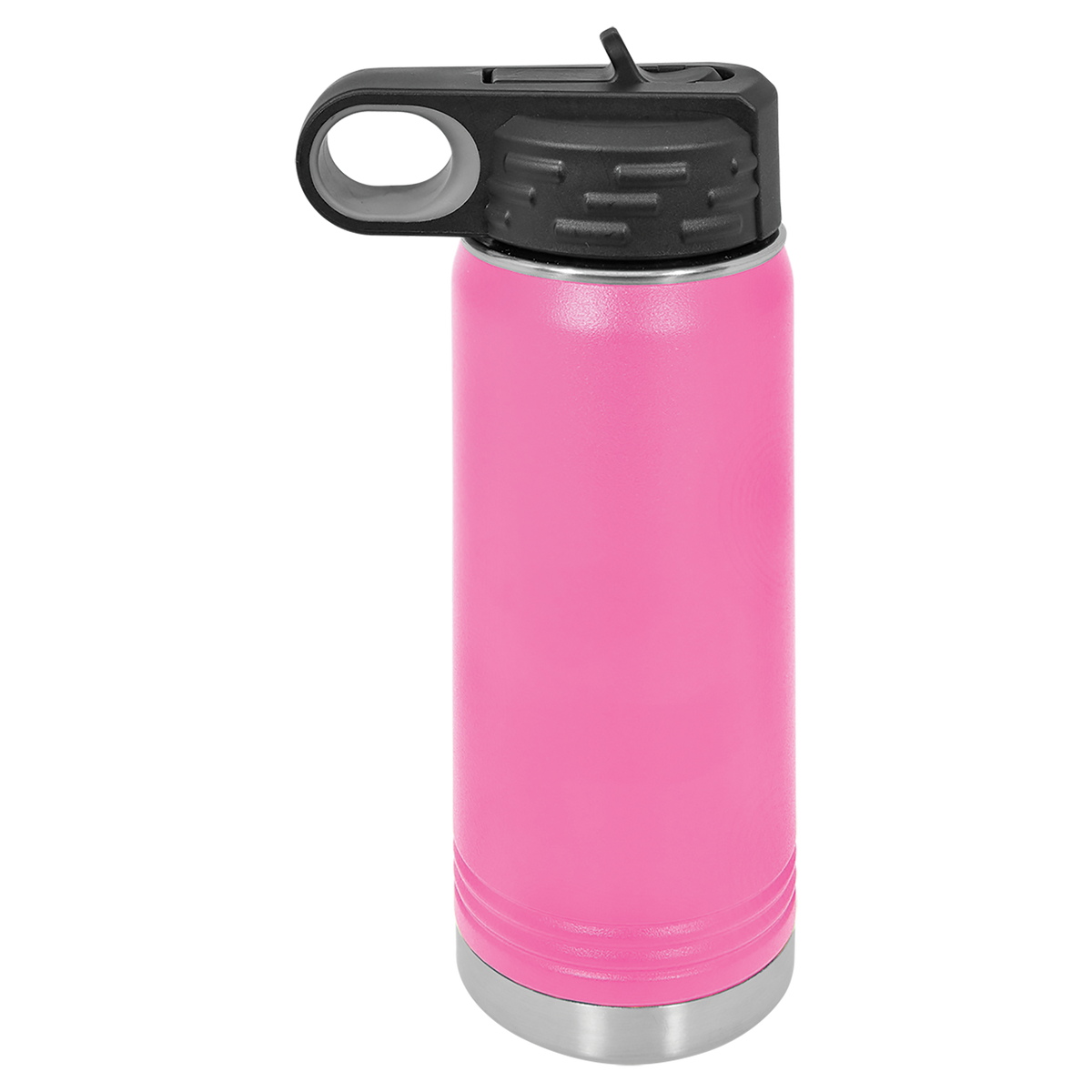 Pink with Silver Engraving 20oz Water Bottle - Laser Engraved Drinkware