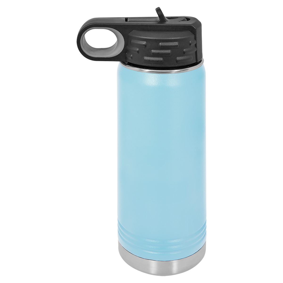 Light Blue with Silver Engraving 20oz Water Bottle - Laser Engraved Drinkware