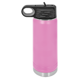 Light Purple with Silver Engraving 20oz Water Bottle - Laser Engraved Drinkware