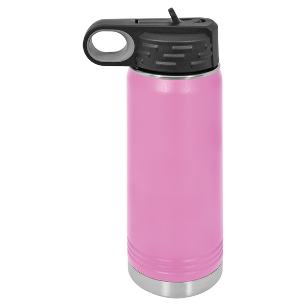Light Purple with Silver Engraving 20oz Water Bottle - Laser Engraved Drinkware