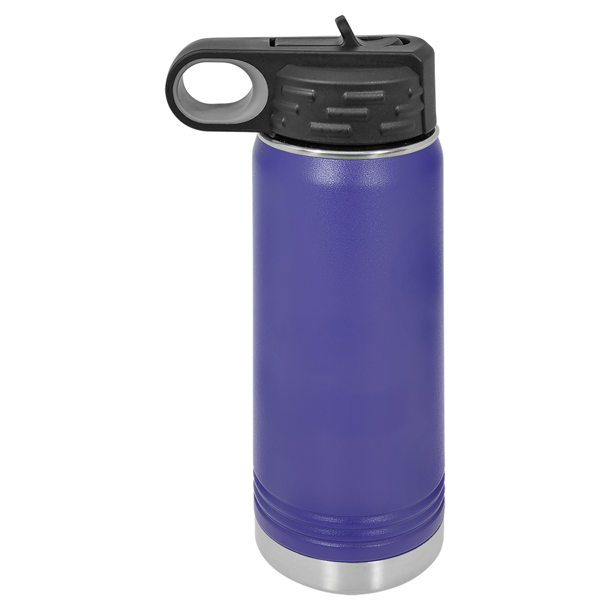 Purple with Silver Engraving 20oz Water Bottle - Laser Engraved Drinkware